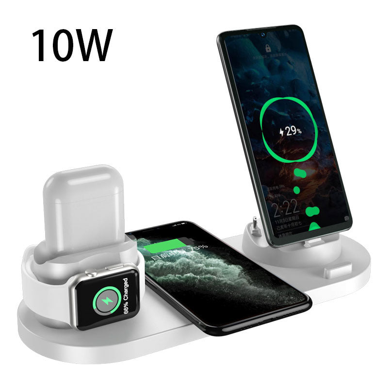 6-in-1 Wireless Charger: Fast charging station for iphone and Apple Watch, all in one sleek design