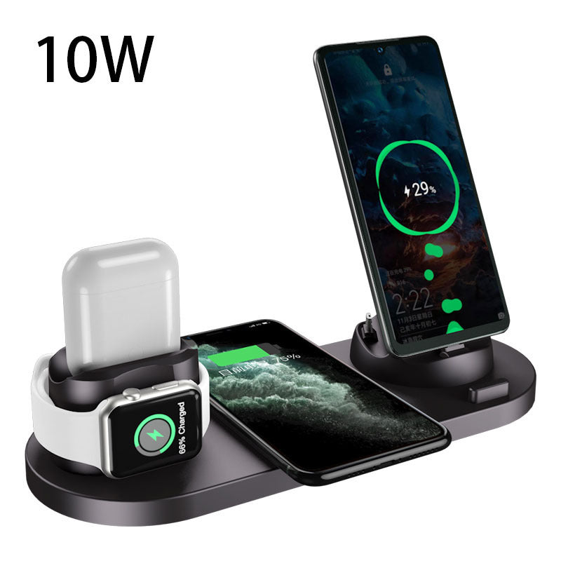 6-in-1 Wireless Charger: Fast charging station for iphone and Apple Watch, all in one sleek design