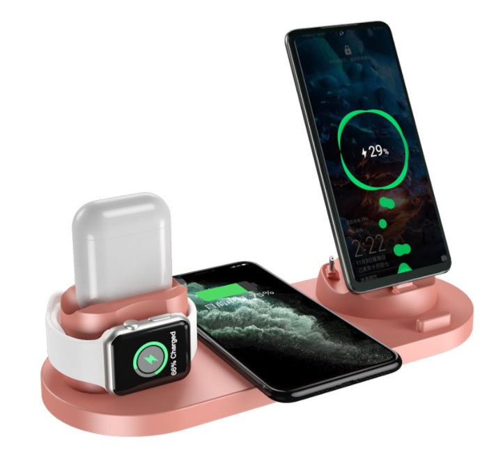 6-in-1 Wireless Charger: Fast charging station for iphone and Apple Watch, all in one sleek design