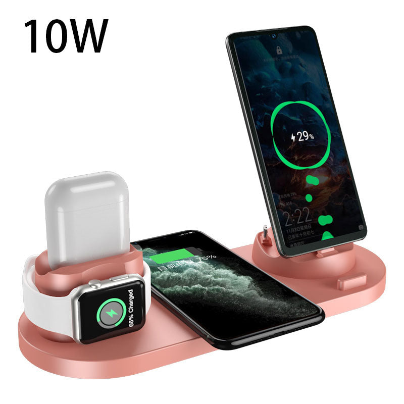 6-in-1 Wireless Charger: Fast charging station for iphone and Apple Watch, all in one sleek design