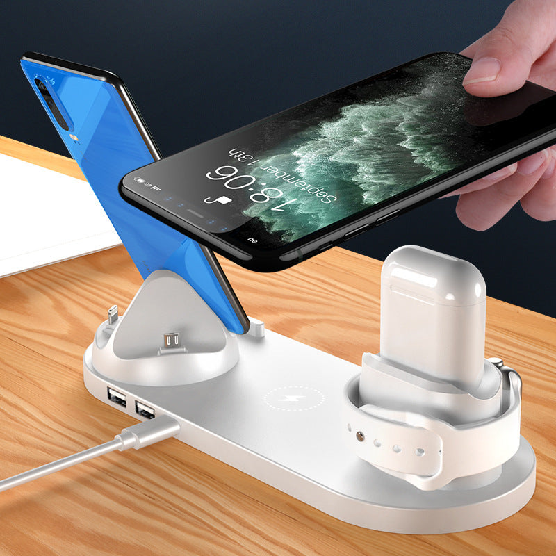 6-in-1 Wireless Charger: Fast charging station for iphone and Apple Watch, all in one sleek design